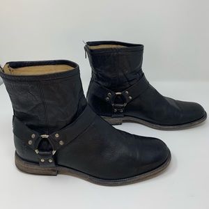 Frye Phillip Harness Boot Black 10.5 #87870
